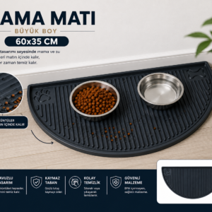 Kedi Köpek Beslenme Paspası Kedi Köpek Mama Altlığı 60x35 Cm Büyük Boy